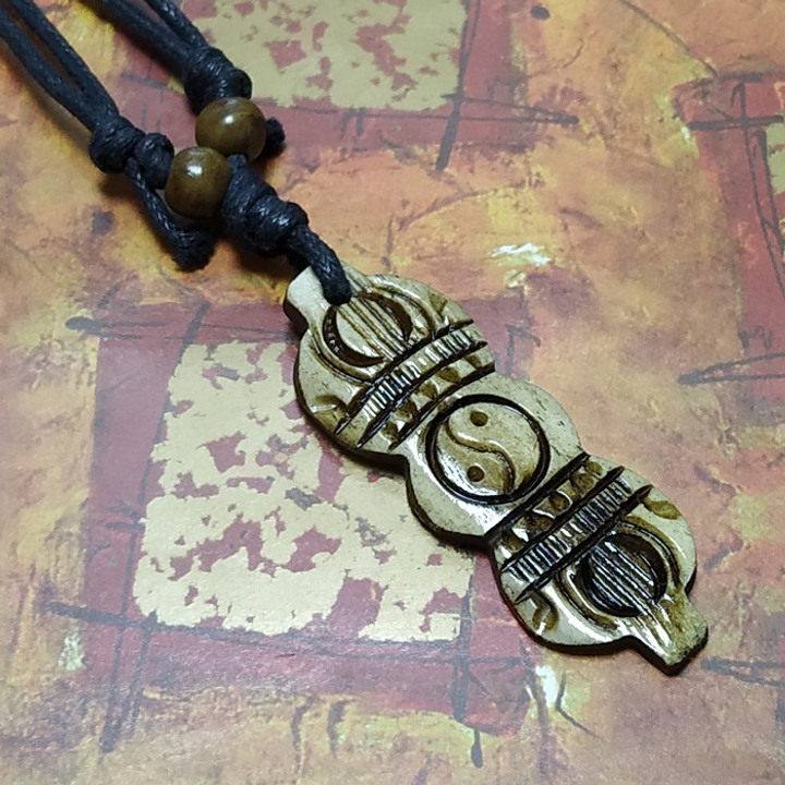 Амулет Ваджра Светоносная защита, 2 бусины, кость