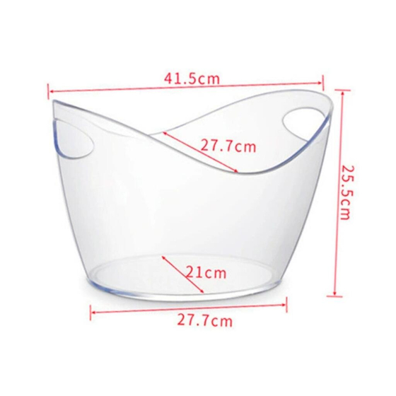 Емкость Ведро для охлаждения бутылок и льда 12 л 41,5*27,7 см h25,5 см с ручками пластик Barbossa