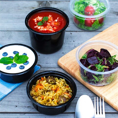 Контейнер одноразовый СПК-115 500 мл d115 мм h82.6 мм чёрный PP 1/500