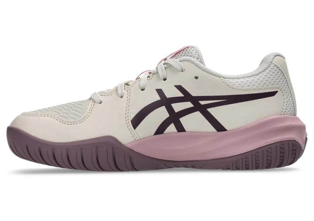 Детские Кроссовки теннисные  Asics Gel-Resolution X GS - soft oat/dark aubergine