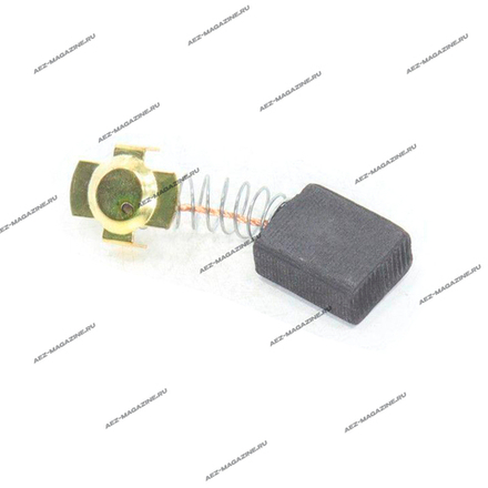 Электроугольная щетка 8х14,5х17 Пружина, пятак-уши (для Интерскол УШМ-2300Wt)