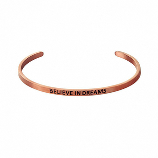 Браслет Believe in Dreams, розовая позолота