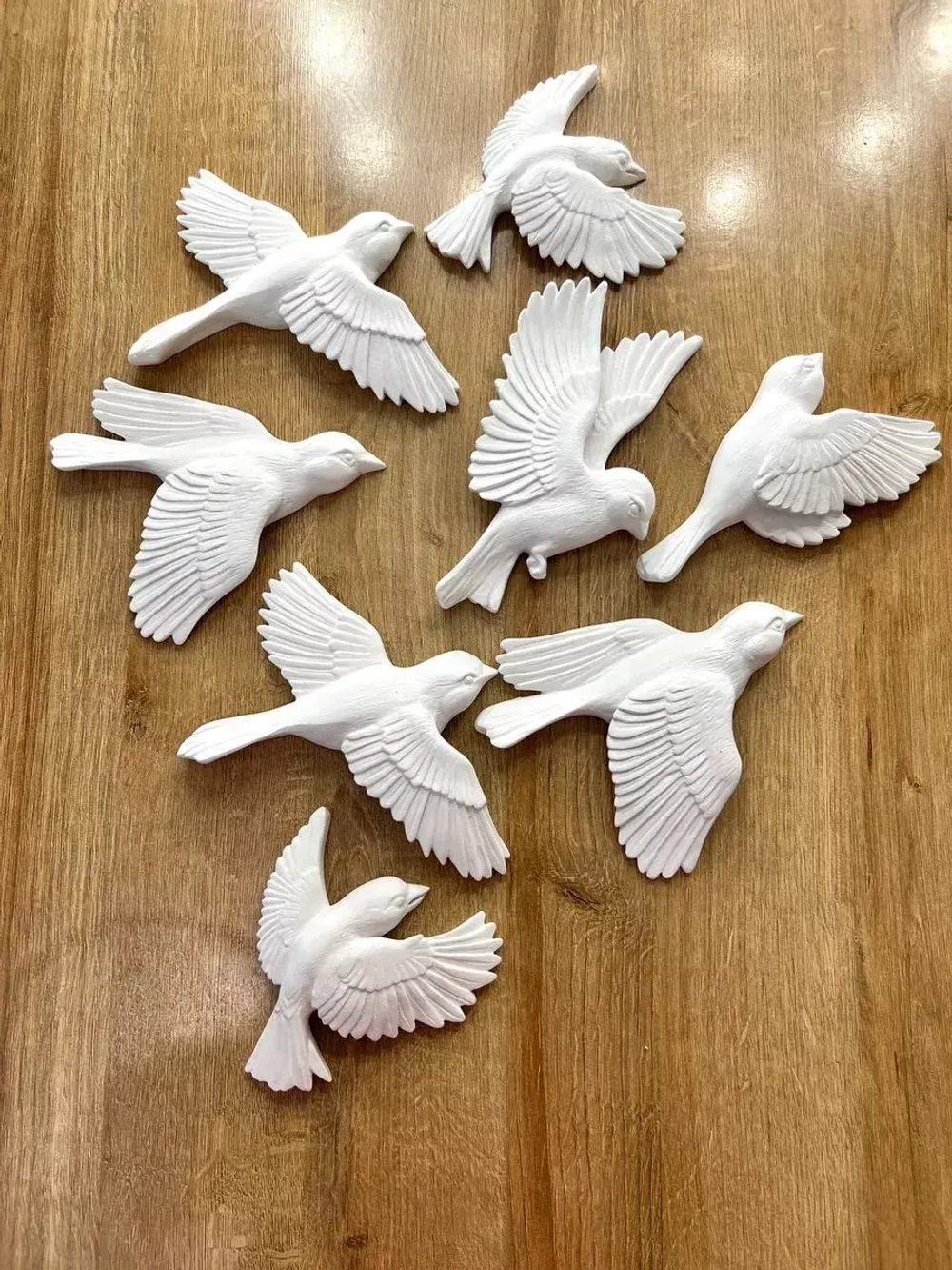 панно на стену декоративное гипсовое Птицы