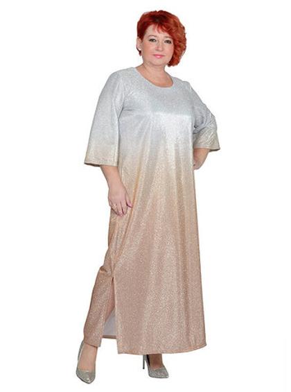 Длинное платье Миндальный мусс