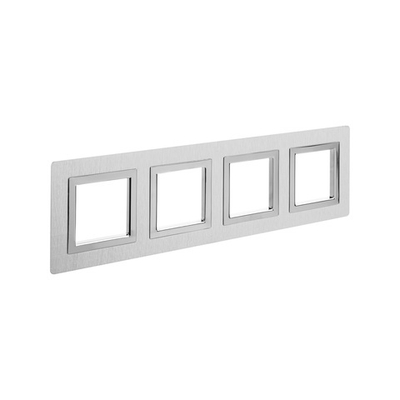 Рамка из алюминия, "Avanti", серая, 4 поста (8 мод.)