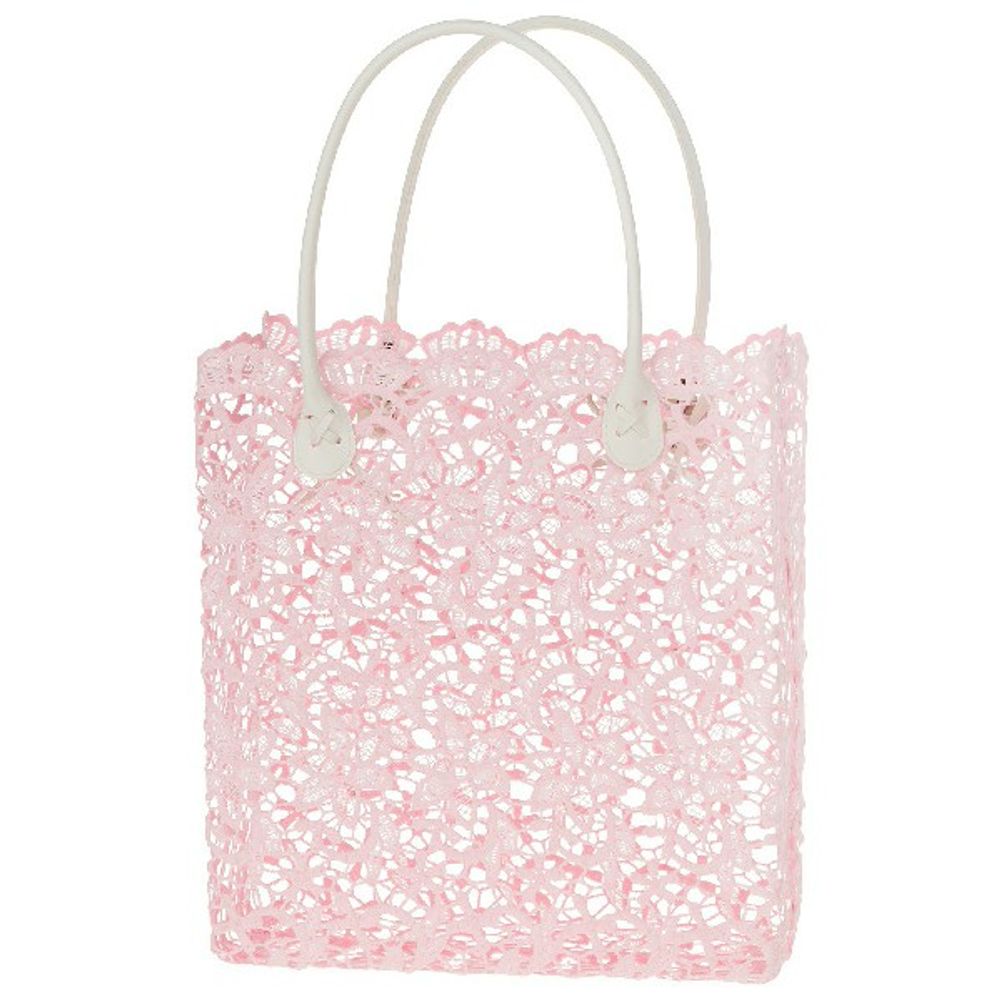 Корзина плетеная "Кружево" (ткань) 29x10xH27см (Розовый)