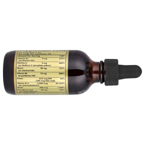 Solgar, Sublingual, подъязычный жидкий витамин B-12, 2000 мкг, 59 мл (2 жидк. унции)