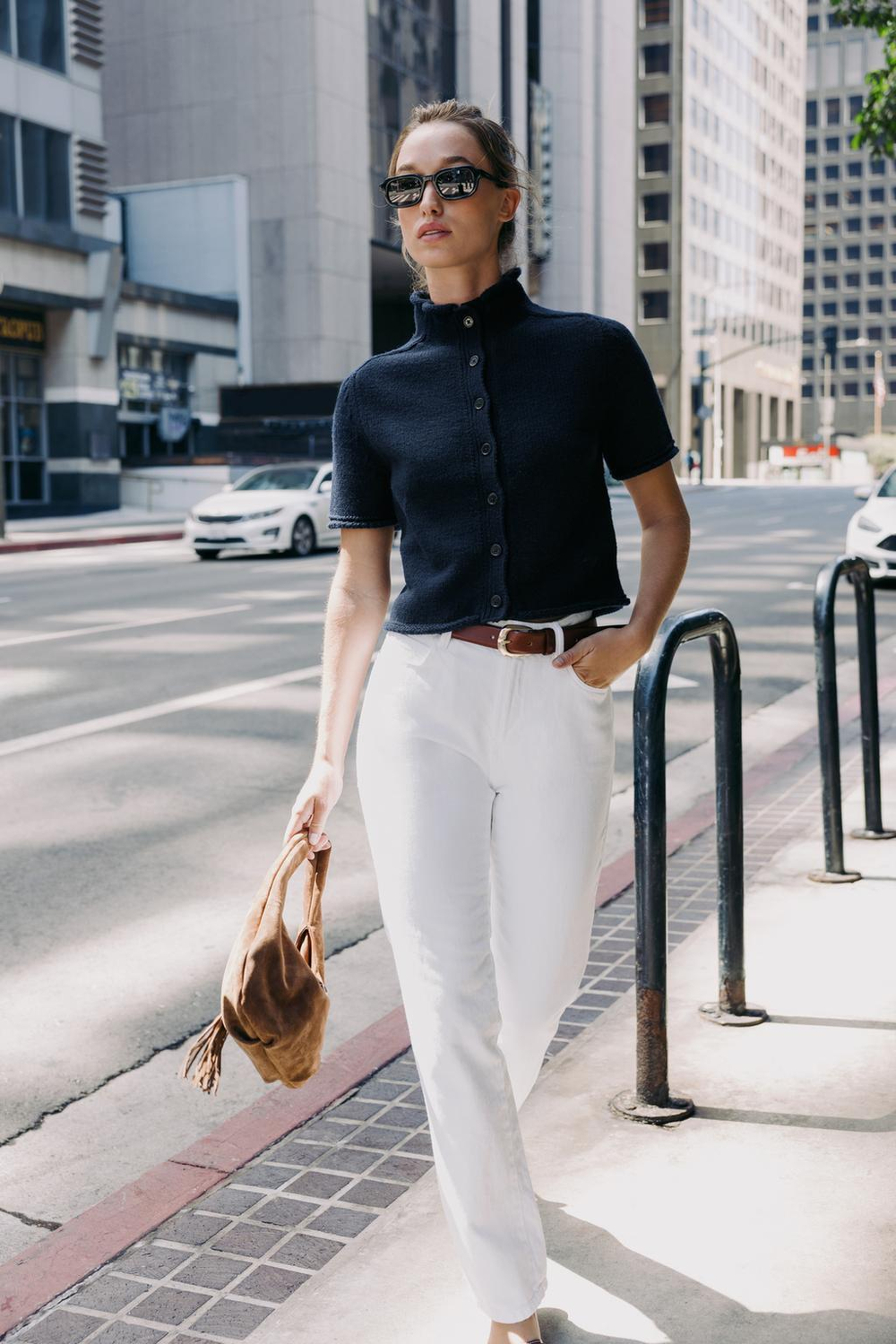 ZARA КАРДИГАН С КОРОТКИМ РУКАВОМ, МОРСКОЙ СИНИЙ