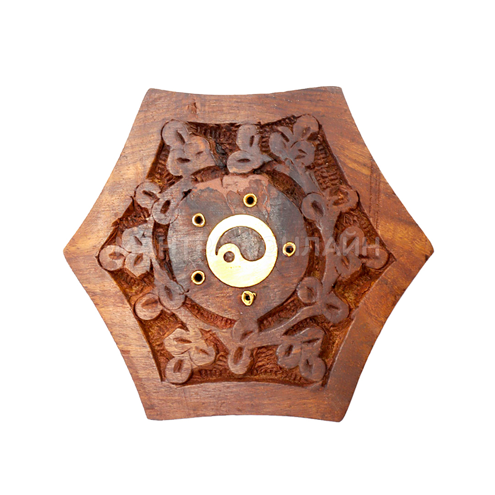 Подставка под благовония Звезда Шестиугольная дерево