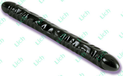 Черный двухголовый фаллоимитатор