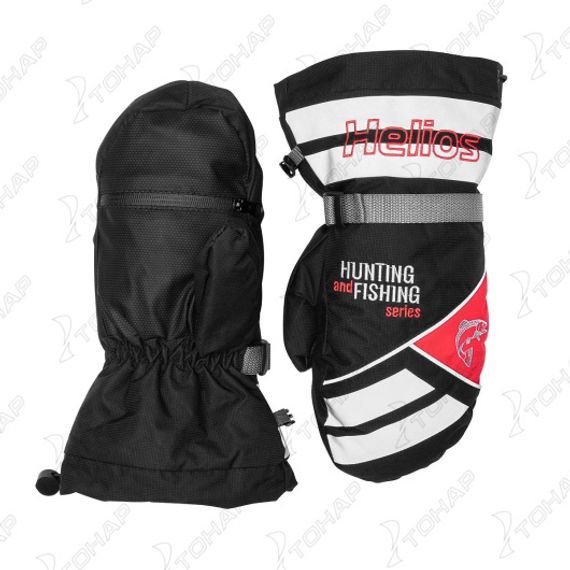 Рукавицы Helios Профессионал черный/красный, размер XL