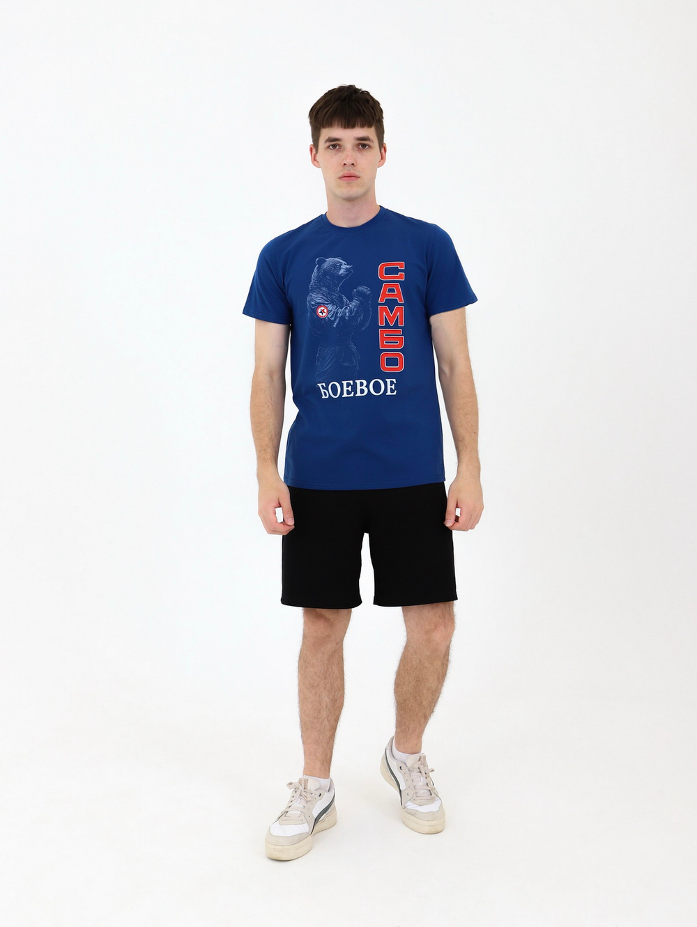 Футболка для САМБО синяя мод.4