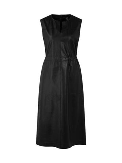 Marc Cain Платье из натуральной кожи с кулиской на талии