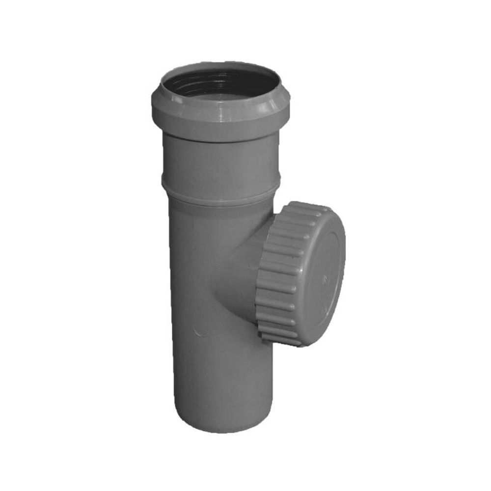 Ревизия ПП (полипропилен) для канализации Дн 50, с крышкой, с уплотнительным кольцом