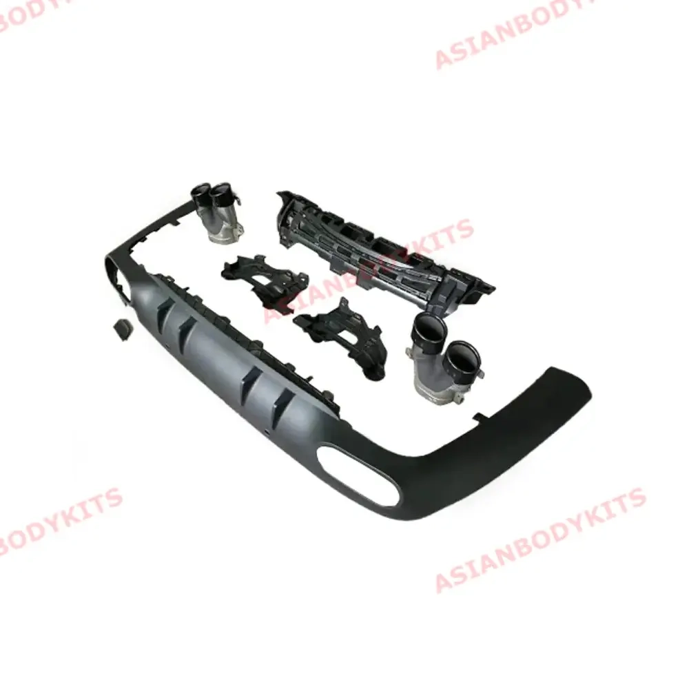 Диффузор заднего бампера с выхлопными насадками для MERCEDES-BENZ CLS53 C257 AMG 2018+ Мерседес Бенц