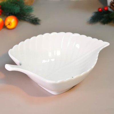 Блюдо сервировочное 23*17*7см "Leaf", фарфор