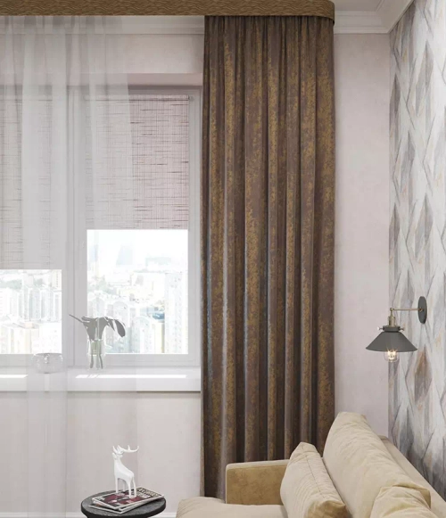 Рулонные шторы Меланж бежевый