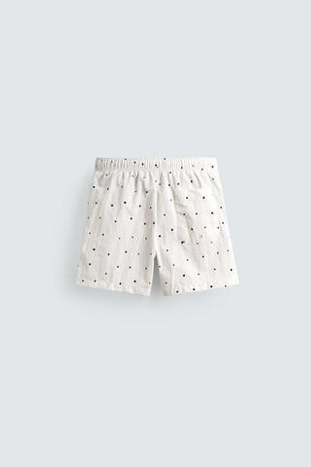 ZARA ПЛАВКИ В ГОРОШЕК, ЭКРЮ