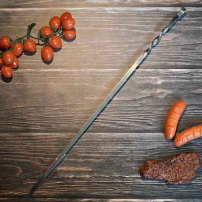 Шампур плоский 620*10*2,0мм нерж