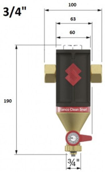 Сепаратор шлама Flamco Clean Smart 3/4" (арт. FL 30021)