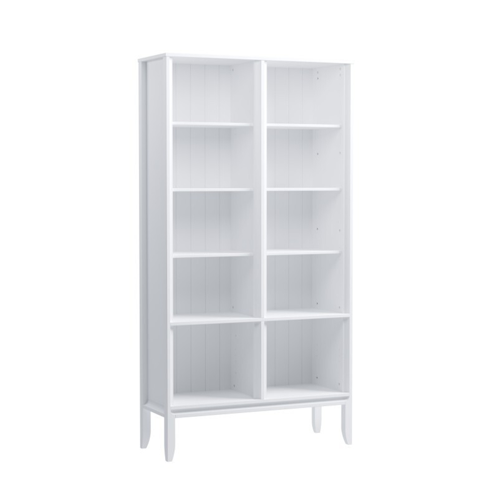 Шкаф для книг «Бридж» широкий/стеллаж широкий белый лак