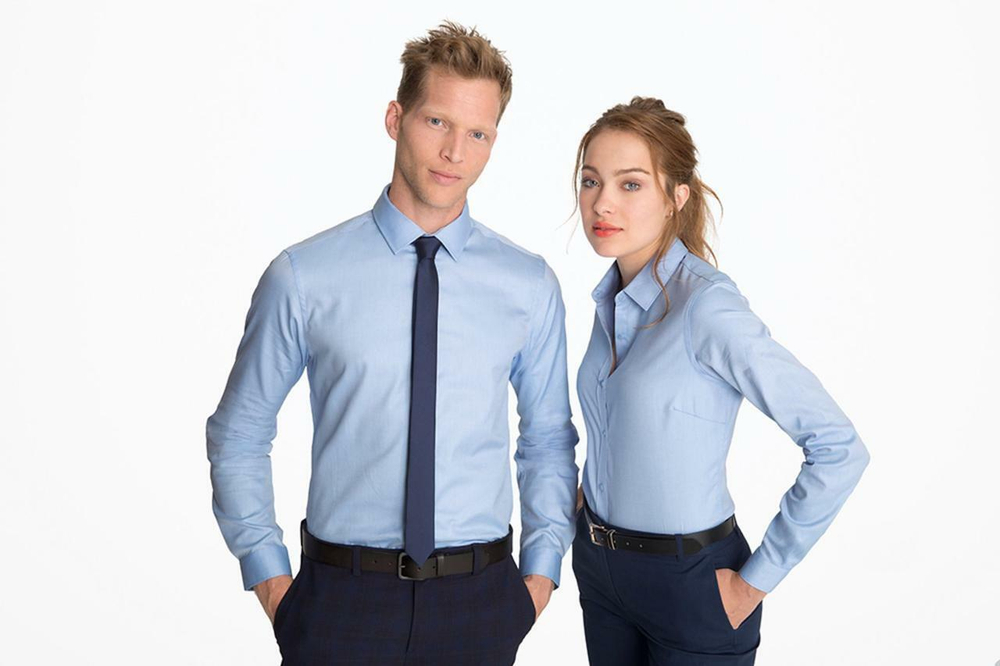 Мужская рубашка Brody Men, материалы: 82% хлопок, 18% полиэстер, размер XXL, цвет голубой