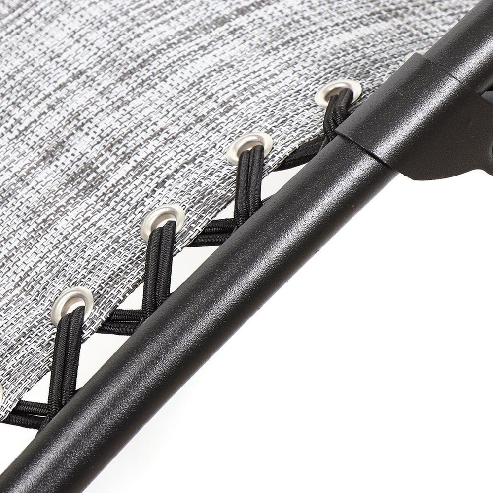 Шезлонг пляжный складной, металл, 165х65х110 см, 100 кг, 2 положения спинки, серо-белый, Green Days