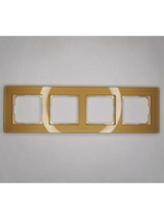 Рамка на 4 поста. Цвет Бронзовый. Werkel (Веркель). Favorit. W0041112