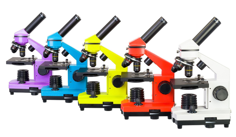 Микроскоп Levenhuk Rainbow 2L PLUS Лайм с набором Levenhuk K50