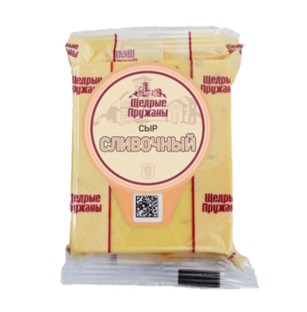 Сыр "Сливочный" 50% 200г. Щедрые пружаны