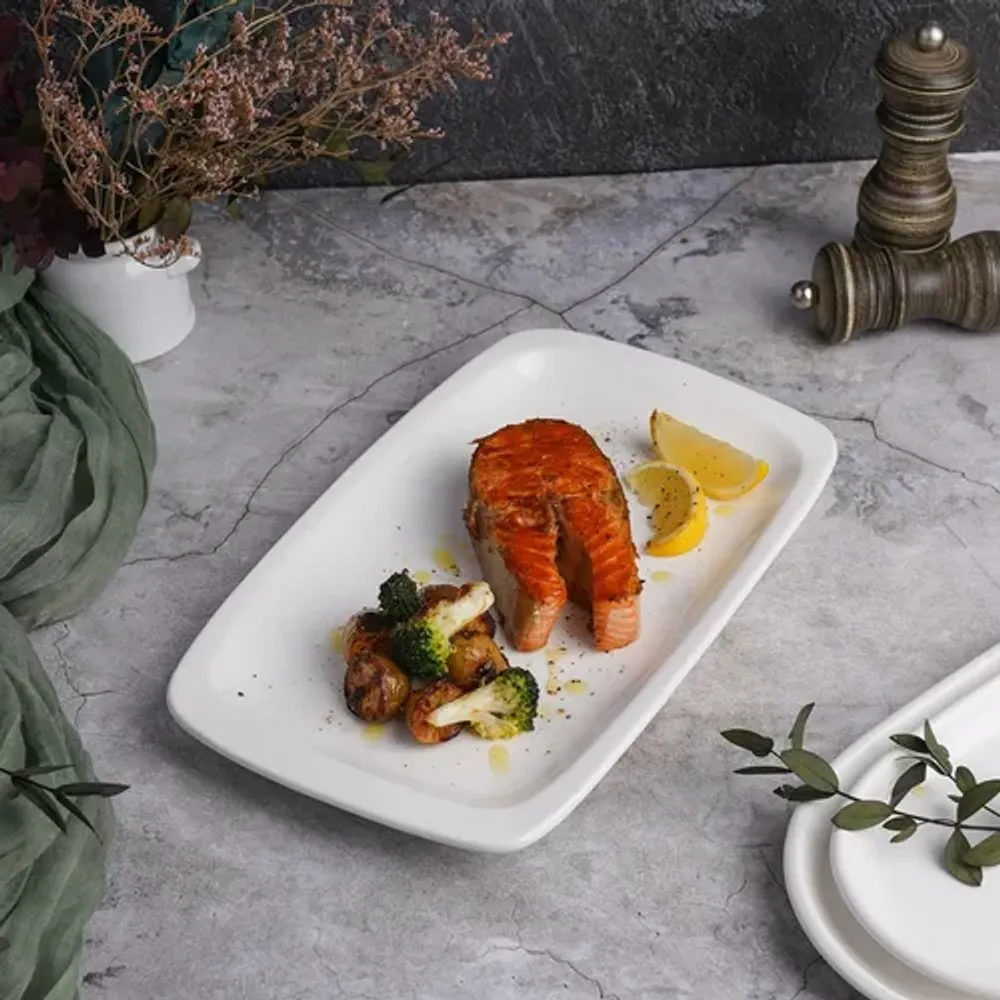 Блюдо прямоугольное 29,5*18,5 см белое фарфор P.L. Proff Cuisine [6]