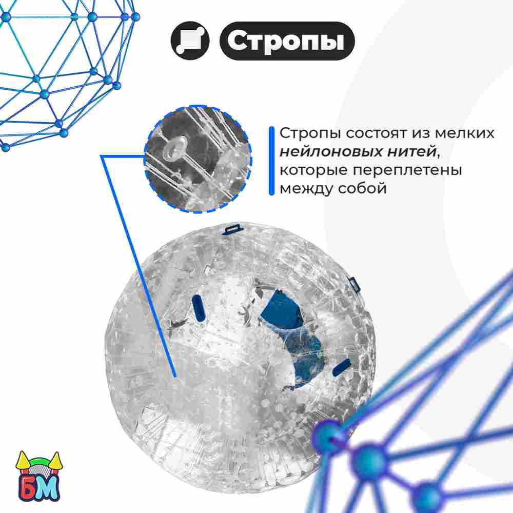 Зорб ТПУ «Капля», диаметр 2.2 м, с усиленным сиденьем