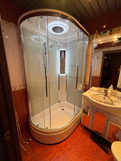 Душевая кабина AvaCan (АваКан) EM3912RLEDT со средним поддоном, с ГМ, с электрикой и LED освещением, 120х90х220