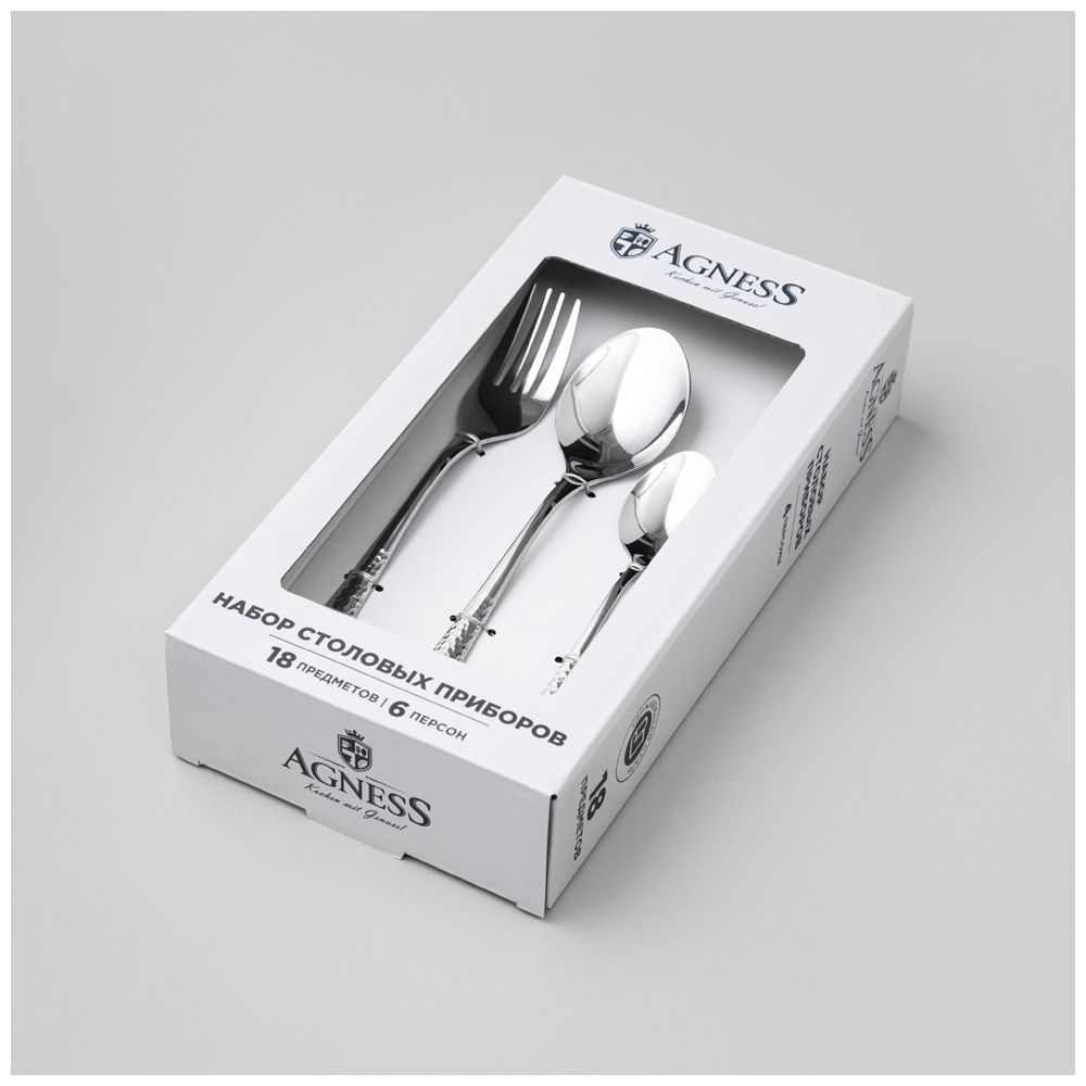 НАБОР СТОЛОВЫХ ПРИБОРОВ VENTO AGNESS 18 ПР., СТАЛЬ 18/0