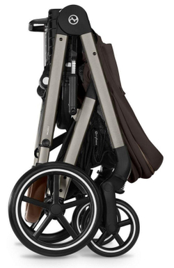 Коляска Cybex Balios S Lux TPE complete Aton B2 Dynamic Red 3 в 1 Chocolate Brown с дождевиками