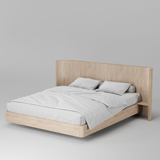 Кровать Эклипс 180x200  (беленый дуб), высота 96 см