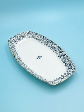 Блюдо овальное 30 см. "Япония" синий декор