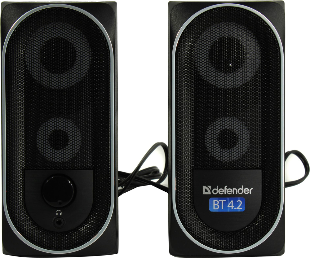 Компьютерные колонки 2.0 Колонки Defender Solar 4 (2x4W, BT, питание от USB) <65404>