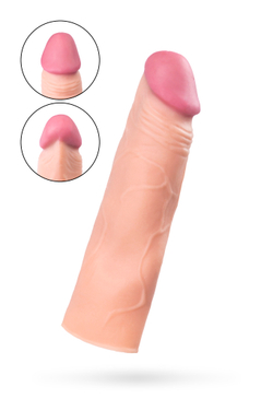 Насадка на пенис A-Toys by TOYFA, SoftSkin, телесный, 16,5 см