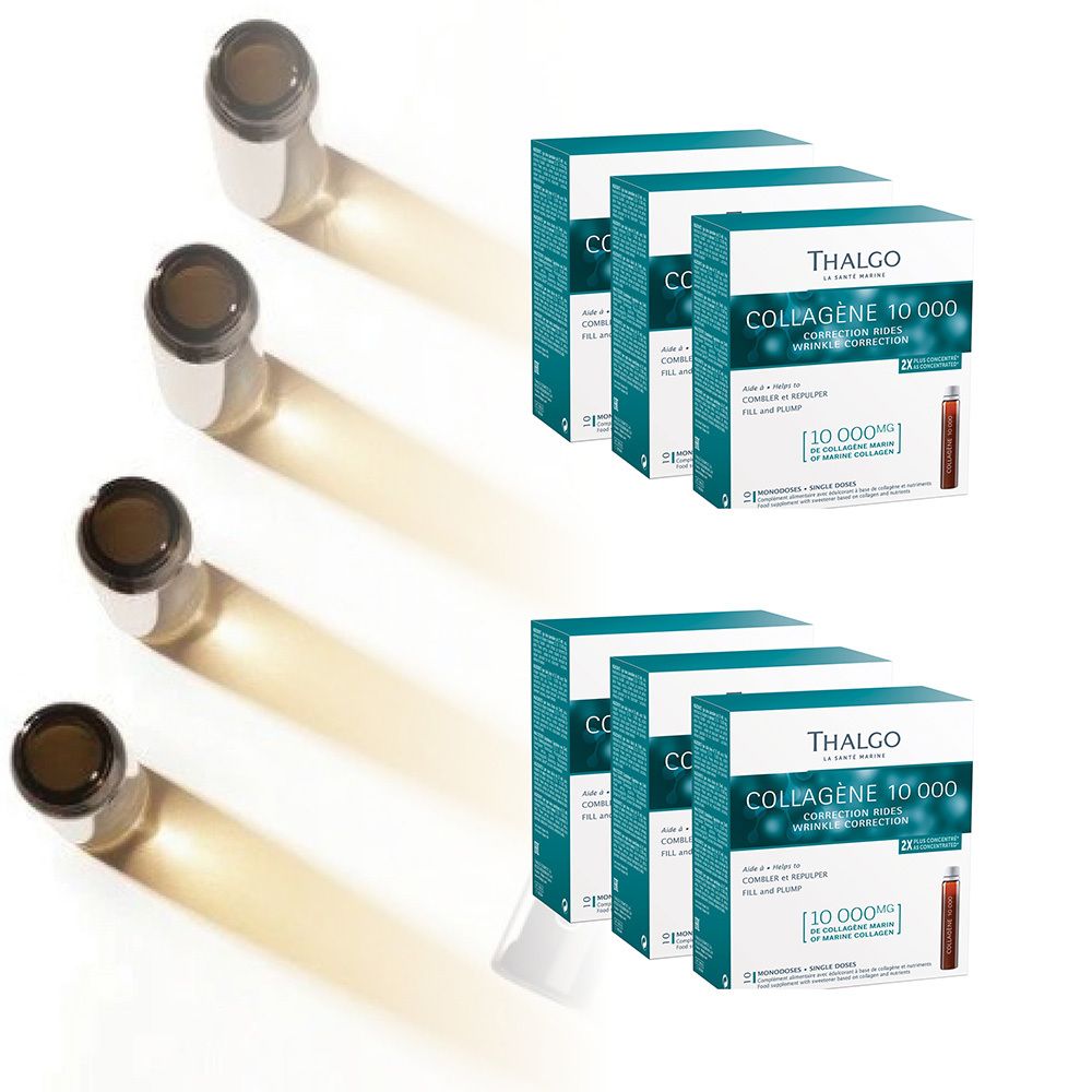 НА ДВОИХ ДЕШЕВЛЕ Коллаген 10000 БАД для молодости и красоты Collagene 10000 - 6 упаковок по 10 x 25 мл