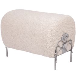 Банкетка Нимфея Какао Античное Серебро