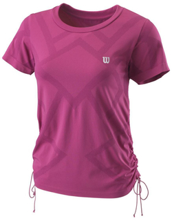 Женская теннисная футболка Wilson Power Seamless Crew II W - rouge