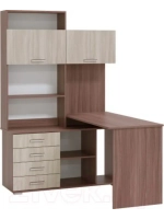 Стол компьютерный угловой с ящиками 138,4х57х187 см