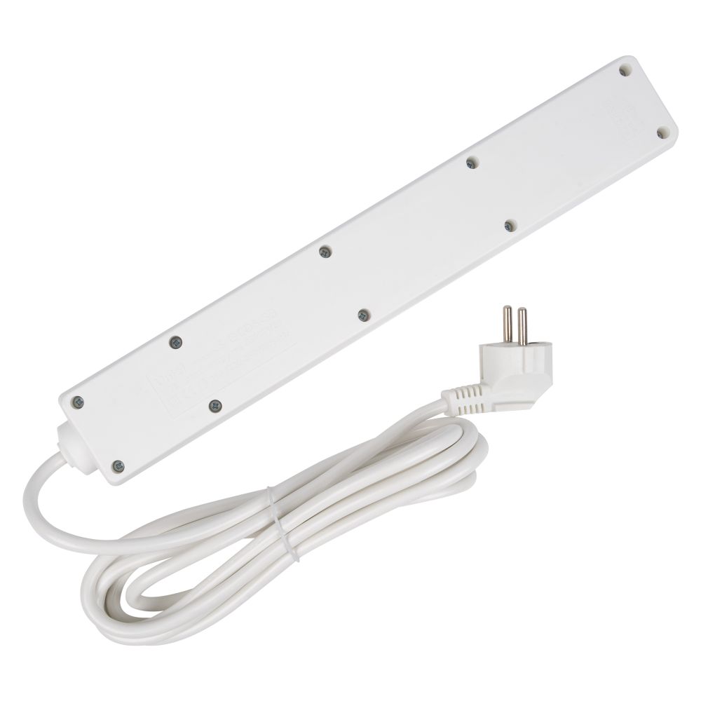 S-GCD6-3B Удлинитель Uniel серии Стандарт. с-з. 6 гн.. шнур 3 м. выкл.