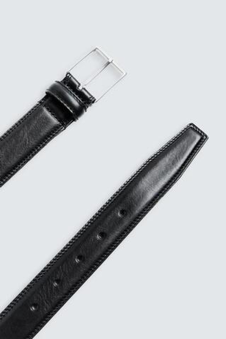 ZARA ЭЛЕГАНТНЫЙ КОЖАНЫЙ РЕМЕНЬ, ЧЕРНЫЙ