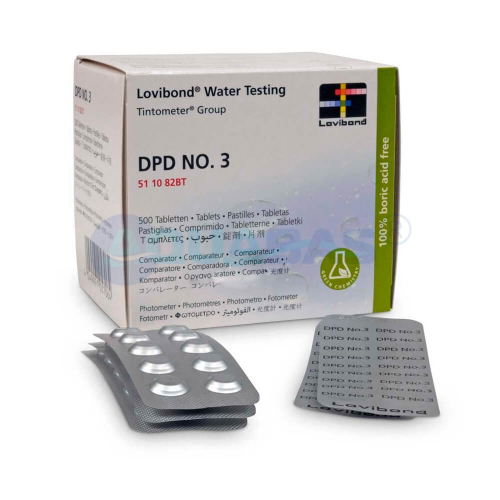 Таблетки DPD3 Lovibond для определения общего хлора для фотометра и пултестера (250шт) (03014)