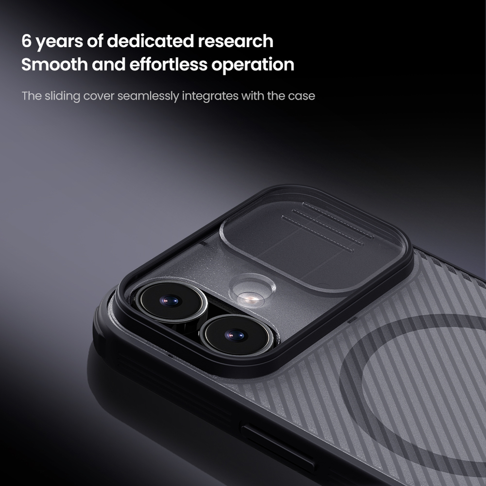 Чехол прозрачный тонированный c MagSafe на iPhone 17, серия CamShield Pro Magnetic от Nillkin