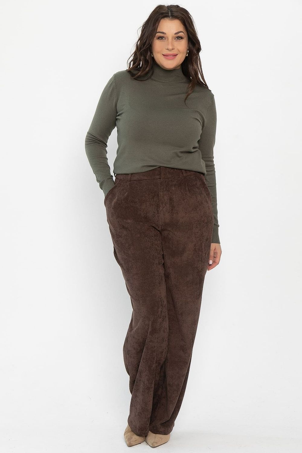 Брюки вельветовые Брауни (коричневые) Б14442-25М LT Collection