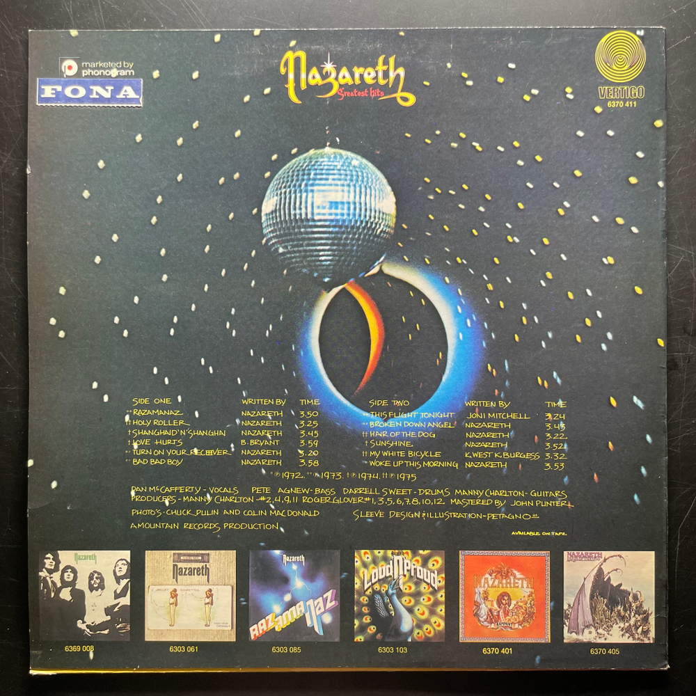 Nazareth - Greatest Hits (Скандинавия 1975г.)