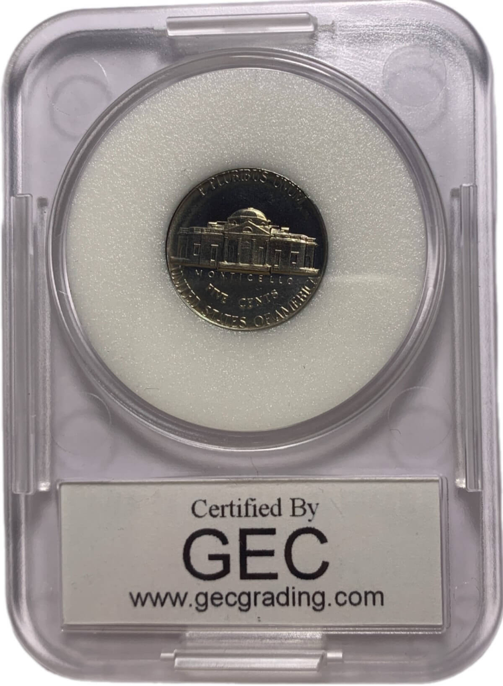 США 5 центов (cents) 1976 S Proof "Jefferson Nickel (Джефферсон)" в слабе GEC PR70 DCAM